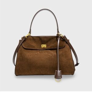 VOVIA Ciara Suede Brown Shoulder Bag NWT